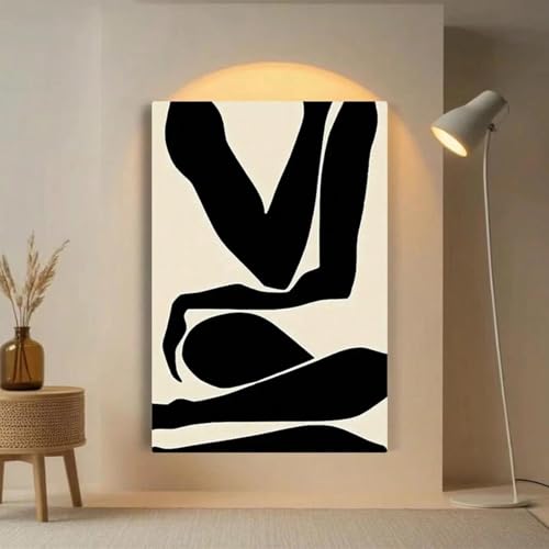 Toile murale minimaliste pour chambre à coucher déco portrait féminin