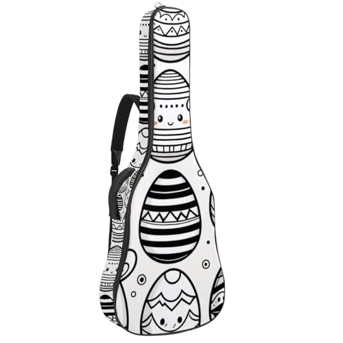 Sac pour guitare acoustique noir et blanc idéal pour les trajets