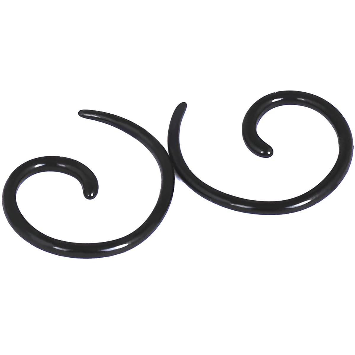 1 para 1,6 mm (14 G) biały akrylowy spiralny ślimak stożkowe zatyczki tunel rozciągacz do uszu zestaw mierników zestaw do rozciągania wir uszy tunele kolczyki zatyczki zestaw piercing biżuteria