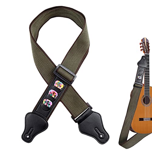 PIGMANA Sangle de guitare | Sangles de guitare en coton doux avec 3 supports de médiators | Sangle réglable en coton… - Les Beatles, Paul McCartney, John Lennon, RIngo Starr, George Harrison PIGMANA Sangle de guitare | Sangles de guitare en coton doux avec 3 supports de médiators | Sangle réglable en coton… – Image 7