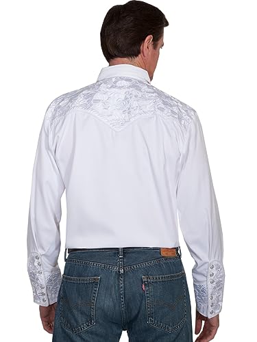 Traditional Gunfighter Floral Design Long Sleeve Western Mens Shirts2