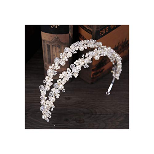 Preisvergleich Produktbild Diadem für Braut, mit Perlen und Kristallen