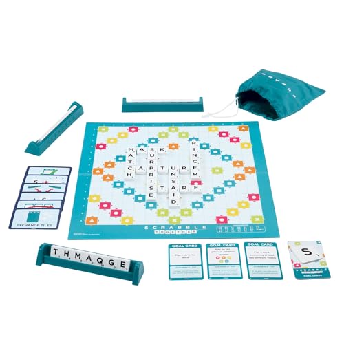 SCRABBLE 2 em 1, Jogo de Tabuleiro Colaborativo com Dois Modos de Jogabilidade, Para Toda a Família,