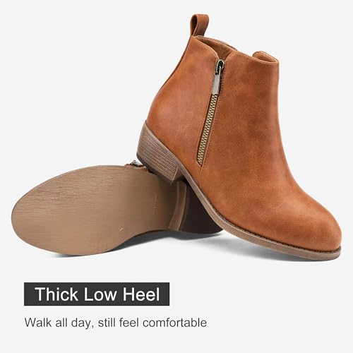 Jeossy Women's Ankle Boots, Classic Low Heeled Short Booties, Casual Comfortable Boots3