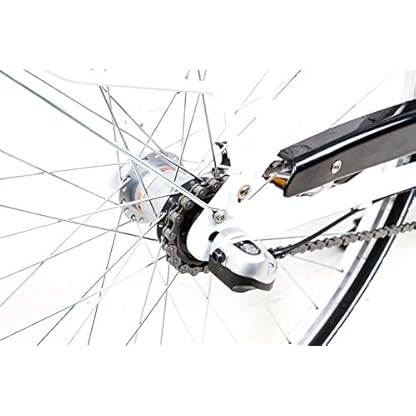 28 Zoll Alu Fahrrad City Bike Damen 3 Gang Nabenschaltung Tiefeinsteiger Piano Weiss – Bild 3