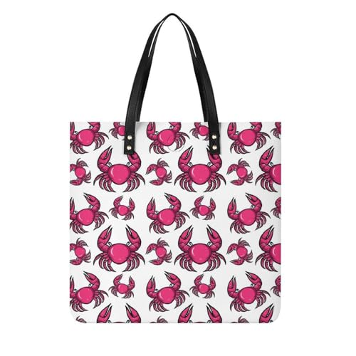 Sac shopper crabe rouge pour femme : le grand tote bag spacieux qui remplace tout