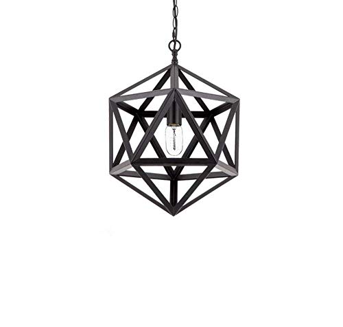 Suspension industrielle et luminaire de plafond noir pour éclairage de chambre