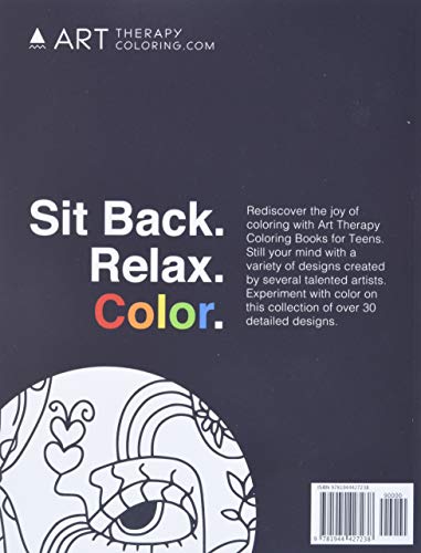 Art Therapy Coloring BLACK & WHITE ILLUSTRATIONS Coloring Book For Teens: Anti-Stress Designs Vol 8 thumb #1
