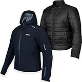 [Kaedear] カエディア バイク ジャケット 防水 オールシーズン プロテクター 対応 YKKジッパー ベンチレーション 防寒 インナー 付属 KDR-RC-J1W (JP, アルファベット, S, ブラック)