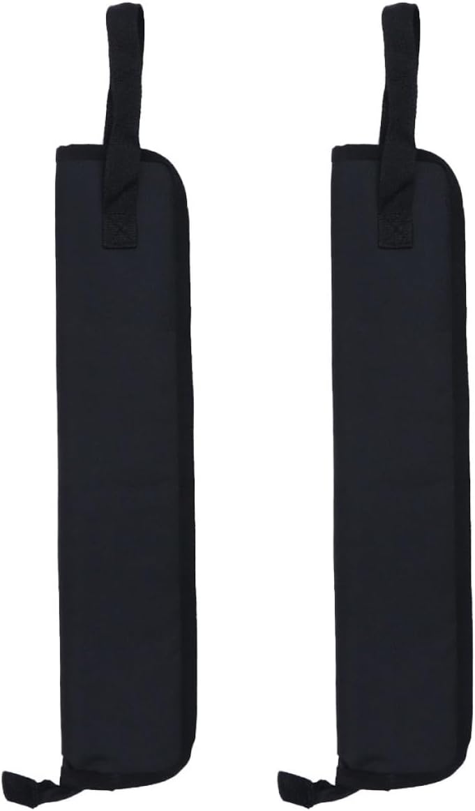 Garneck 2pcs Portable Drumstick Bag with Thickened Shoulder Straps Black Drumstick Storage Pouch Case and Mallets Suitable for Drummers and Percussionists