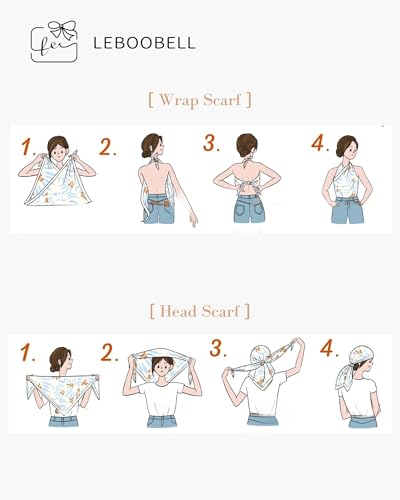 Womens Head Scarf Satin Hair Scarf Printed Square Scarf Like Silk Bandanas for Women 35 Inches3