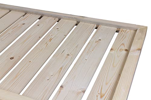 Kistenkolli Altes Land Hundebett Holzunterlage optional mit Kissen 110x79x4,5cm Hundekorb Tierbett Hundekissen Schlafplatz Vintage Hundesofa (Natur ohne Kissen)