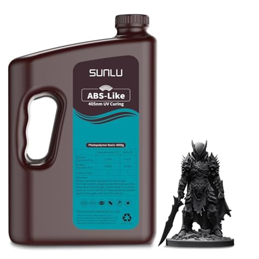 ⚡ SUNLU Upgraded 4KG ABS Like Resin with Enhanced Strength and Toughness, High Compatibility 3D Printer Resin, 4000G Black