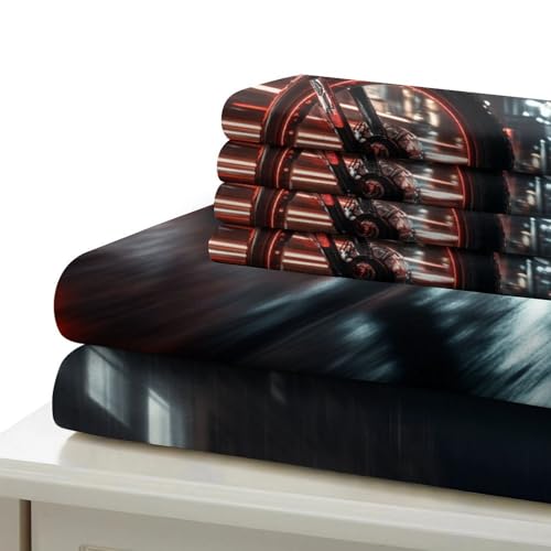 Parure de lit microfibre 140x200cm ultra douce résistante pour lit simple