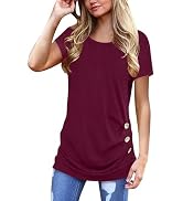 Yincro Women's Casual Long Sleeve Tunic Top - Button-Up Blouse, Coffee Color, X-Large - View #2