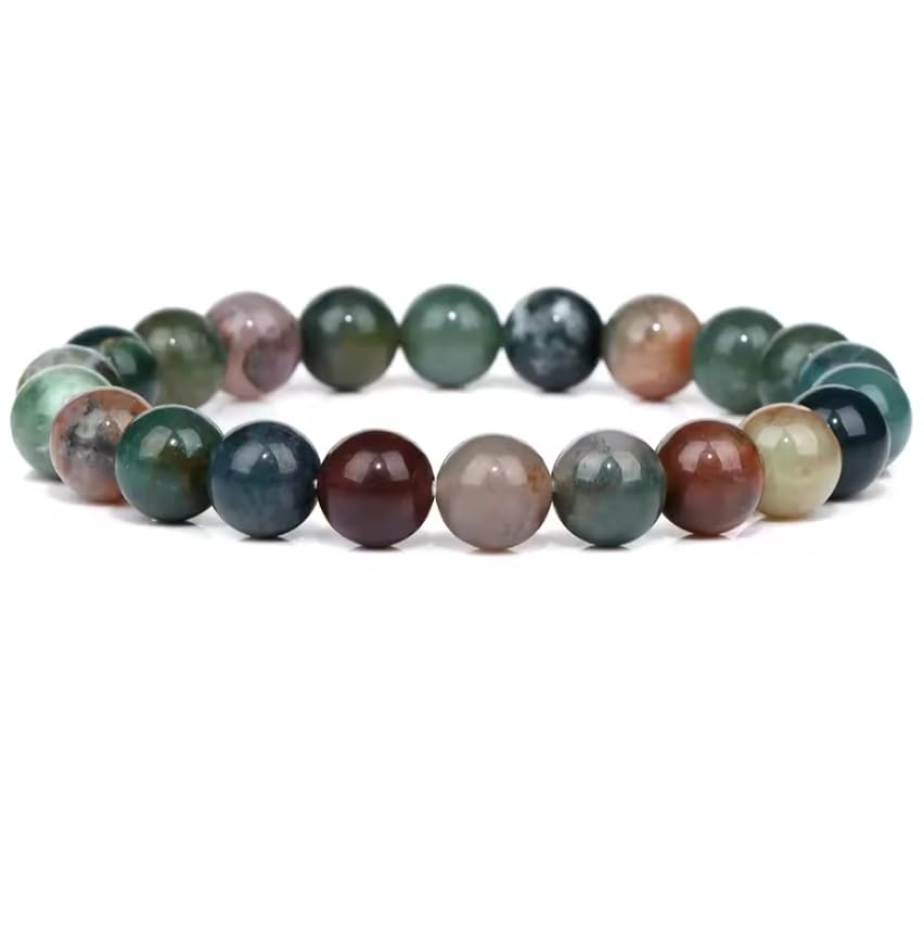 Bracelet perles roses agate 8mm pour femme de 23cm fait main