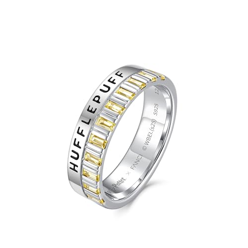 FANCIME x Harry Potter Kollaboration - Hufflepuff House Ring Sterling Silber Schmuckgeschenke für Damen Mädchen Sie
