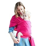 TRAGETUCH VIELSEITIG EINSETZBAR: Man kann den Baby Wrap Carrier beim Stillen vor fremden Blicken schützen und dem Baby vor der Sonne Schutz bieten. Gerade im Sommer fühlt es sich durch den 