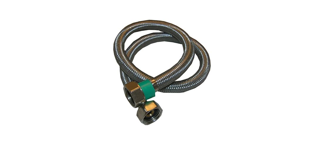 LASCO 10-0413 1/2-Inch Female Iron Pipe by1/2-Inch Female Iron Pipe by 12-Inch Flex Stainless Steel Braided with Poly Inner Core Water Supply