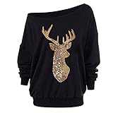 💝 OCCASION: Schick, locker und bequem, perfekter Herbst und Winter, einfach zu kombinieren mit Jeans, Shorts und schmalen Leggings für einen subtilen Look, perfekt für alle Anlässe wie Reisen, Büro, Freizeit, tägliches Tragen, für Partys, Heilig abend, Weihnachtsfeiertage, Klassentreffen, Cocktail abende, Neujahrs feier, Silvester, Weihnachtsfeier.