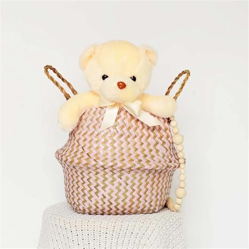 Patchwork d'algues fait main pour ce cache pot rotin d'exception - 6