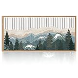 IARTTOP Large Mountain Wood Wall Art for Living Room16x32 Inch Framed Abstract Mountain Landscape Wall Art Forest Scenery Wall Decor for Living Room Bedroom Office