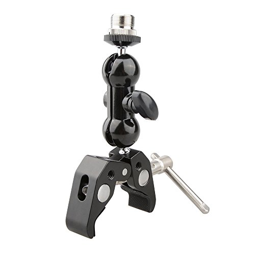 Pince crabe avec tête rotative à inclinaison libre pour micro et boîtier photo