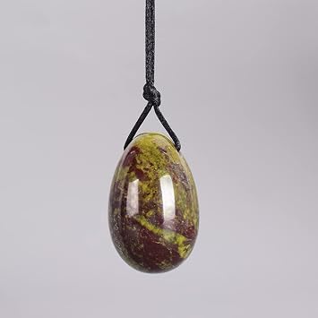 Dragon Blooded Stone Yoni Egg Natural Jasper Set Drill Crystal Mineral Ball Kegel Woman,30x20 Mm