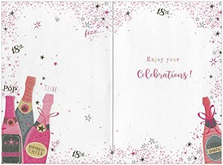 18th Birthday Card - Ladies Female - Size: 7.5" x 5.25" (A102)