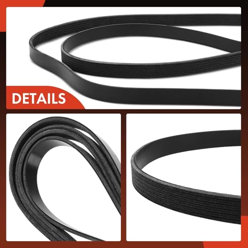 A-Premium 109.21 In Engine Serpentine Belt Compatible with Chevy, GMC, Pontiac, Saturn & Blue Bird Cars - Silverado 2500 3500 HD, Malibu, Impala, Sierra 2500 3500 HD, Vision School Bus, Aura, Vue by A-Premium - Used condition - Image 8