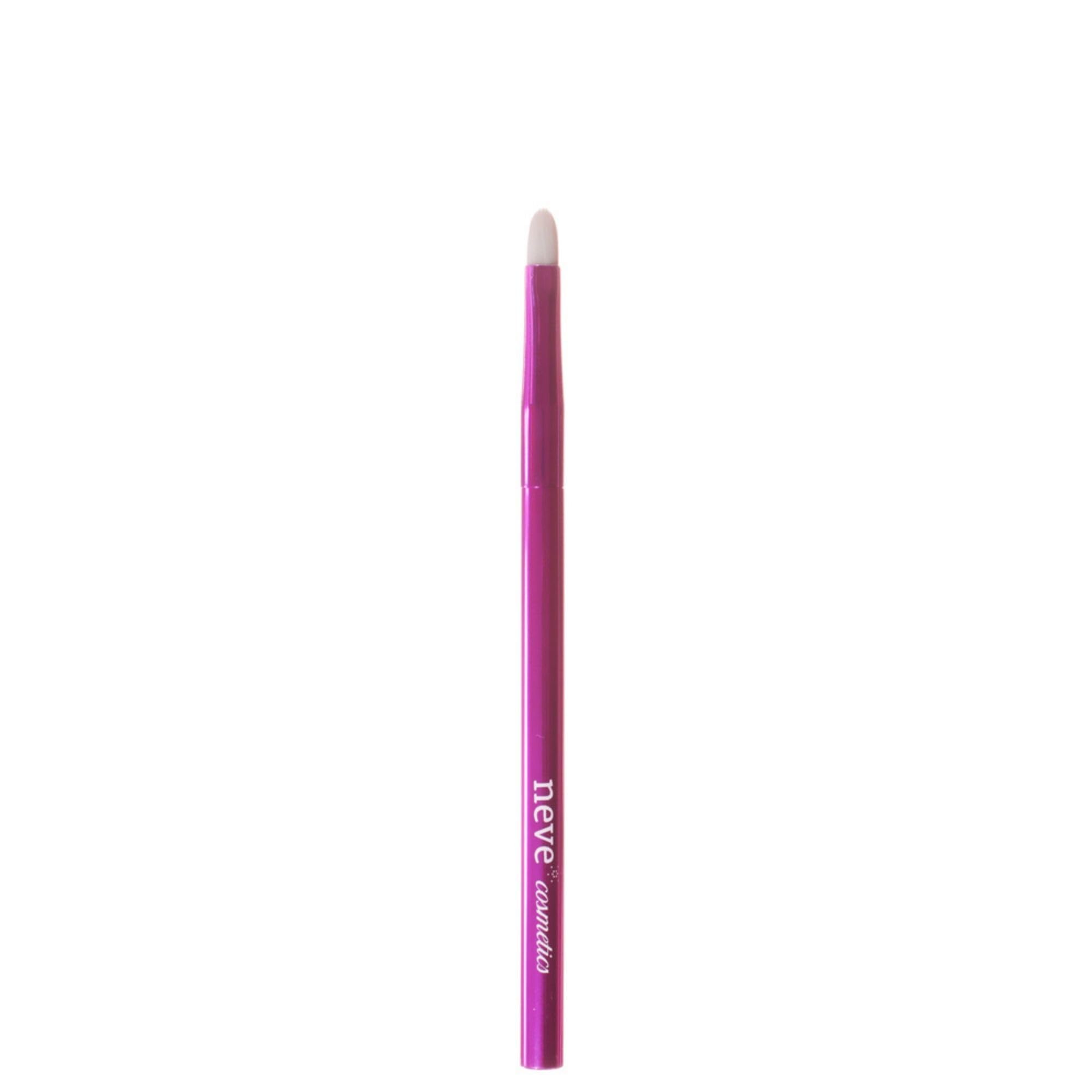 Neve Cosmetics Small Thin Cat Tongue Eye & Lip Brush Suitable for Concealer, Eyeshadow, Pencils, Eyeliner and Lipsticks | "Azalea Detail"