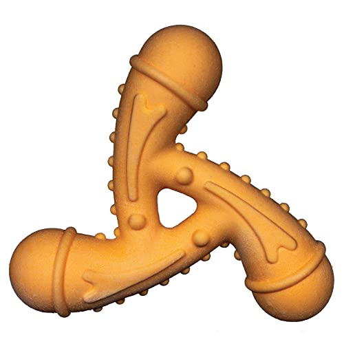 Spunky pup Gnaw Guard Star Dog Toy Dental Texture for Teeth and Gums Indoor & Outdoor Non-Toxic Fetch Toy Waterproof Floats Dishwasher Safe Perfect Toys for Small to Medium Breeds