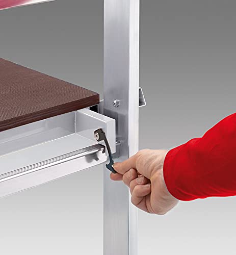 Echafaudage roulant d'escalier intérieur et extérieur 2,5m/4,5m en aluminium Hailo HobbyStep H5