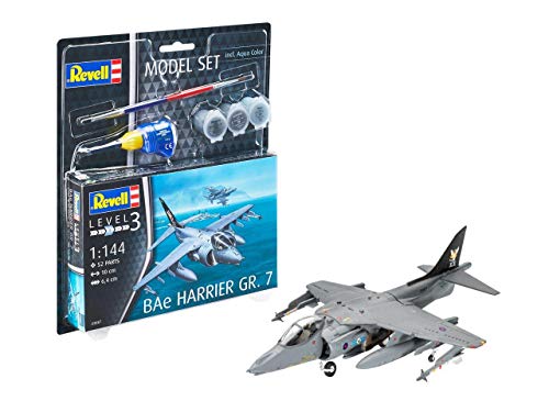 Revell Set BAe Harrier GR.7 Kit de Modelos de plástico, Multicolor, 1/350 (63887)