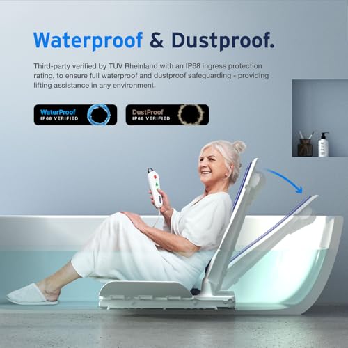 AYDMED 2-in-1 Lift Chair | Portable Cordless Rechargeable Electric Floor & Bath Chair Lift | Strong & Secure Engineering | Advanced Lifting Power with 308 lbs Lift Capacity | Waterproof & Dustproof