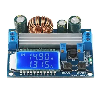 DHRUVPRO ZK-SJVA-4X Digital Display 5-30V Buck-Boost Power Supply Module with Power Measurement Step UP Down Voltage Regulator