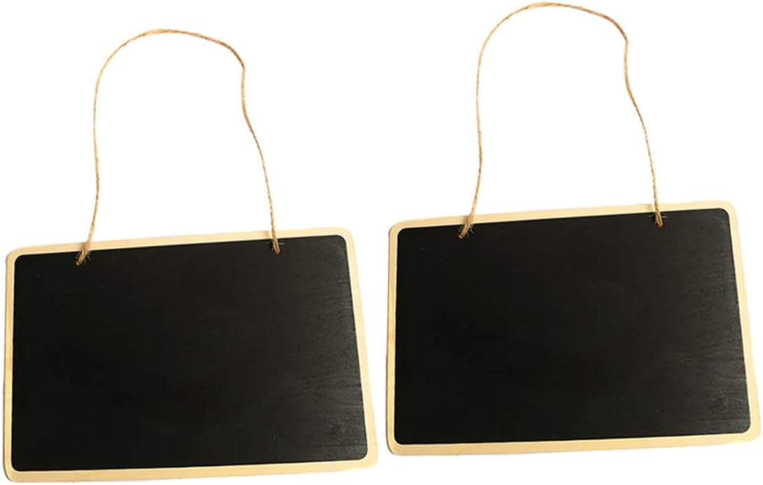 Mini Hanging Blackboard 2 Pcs Wooden Sign Board Wipes Clean