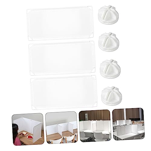 Generic 3 Partidas partição placa de proteção contra espirros autoportante protetor de mesa painel d