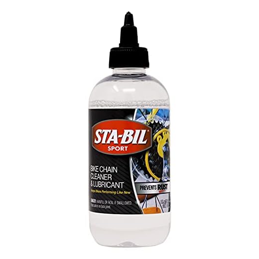 STA-BIL SPORT Bike Chain Cleaner & Lubricant - Prevents Rust on Chains, Cables, and Derailleurs, Premium Lubricant, Easy to Apply, Preserves Bike Chains, 8oz (22406) , Black