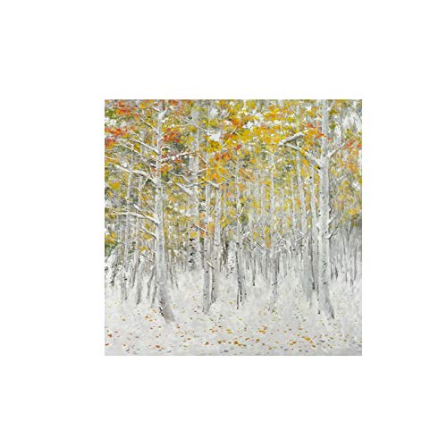 Impression sur toile forêt de bouleau moderne peinture abstraite 70x70cm sans cadre pour mur