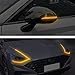 TOMALL Headlight Sidemarker Side Mirror Vinyl Films Smoke Tint Compatible with Hyundai Sonata 2020-2022 Transmission Amber Edges Delete Stickers Decorations for Car (Orange)