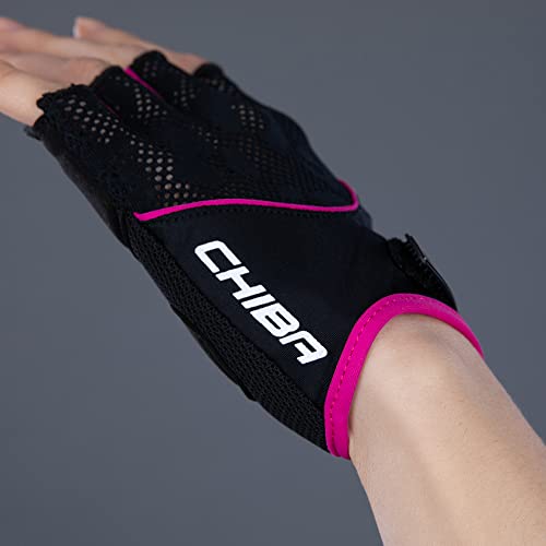 Chiba Kobiety Gel Rękawice Black/Pink L