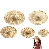 Kleiner Strohhut. Ideal für handgemachtes Kunsthandwerk, Spielzeug, Heimdekoration und Bastelprojekte für Kinder in der Schule und im Klassenzimmer.