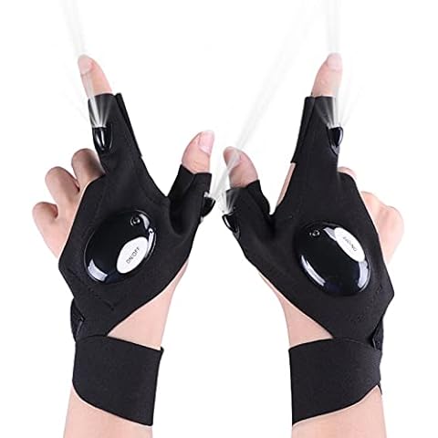 Shunfaji Men's LED Gloves for Gifts - Gloves with Lights, Waterproof Fishing Accessories, Secret Santa Gifts for Men, Practical Gadgets for Fishing/Camping/Handyman/Dad Cover