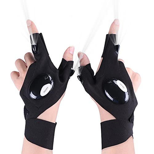 Regalo para hombre con luces LED, guantes con luces impermeables, accesorios de pesca, regalos secretos de Papá Noel para hombres, gadgets prácticos para pescar, camping, bricolaje, padre Cover