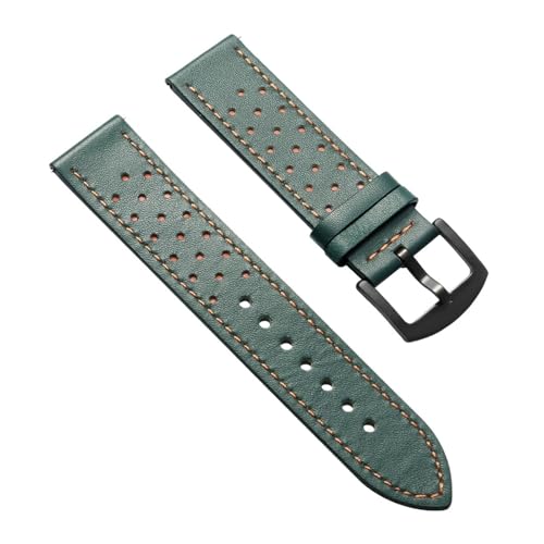 Bracelet de montre 22mm cuir poreux et respirant pour le sport