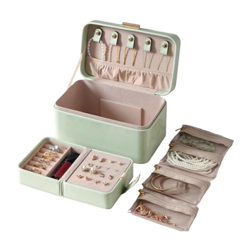 Boîte de rangement bijoux portable étui de voyage compartimenté - 2