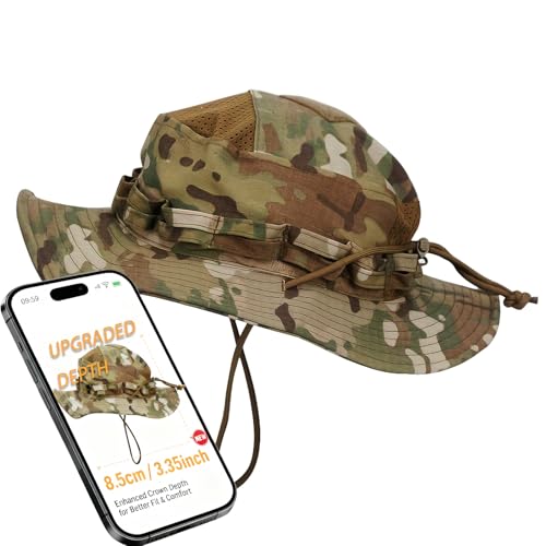 Sun Hat Military Bucket Hats Breathable Boonie Fishing Safari Hat Cap for Men Women Hunting Outdoor Hiking Camping Garden Camo