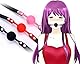 Knebel,Kobeauty Silicone Knebel Ball Gag Mundknebel mit Fetisch BDSM Sex Bondage Spielzeug Rollespiele (Schwarz)
