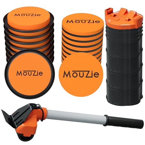 Heavy Duty Furniture Sliders Movers Slider Pads Mover Coasters with Lifter Tool Lift Jack Set for Lifting and Moving Large Appliance and Furniture Over Carpet Hardwood Floors Tile